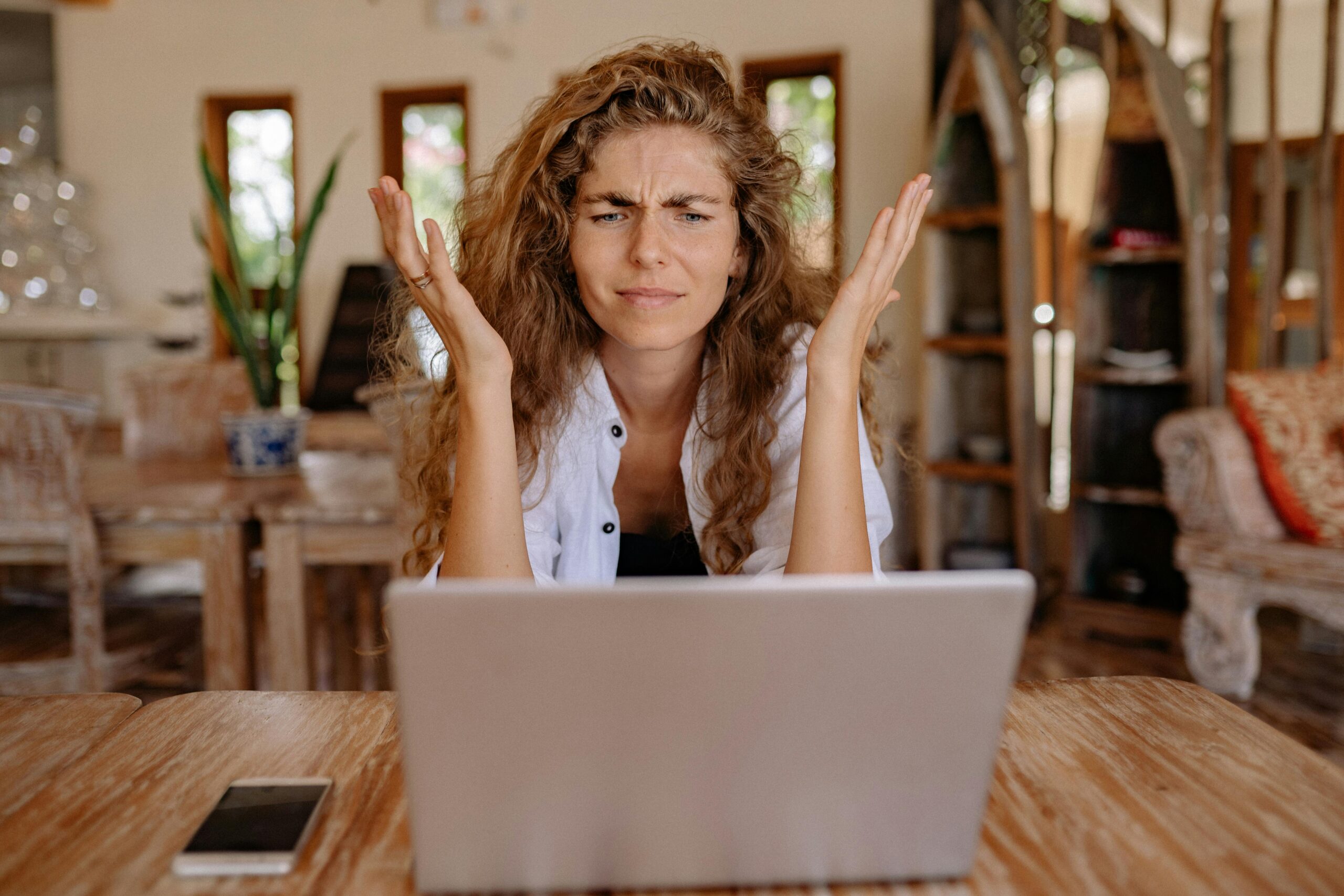 Common website mistakes Photo by Yan Krukau: https://www.pexels.com/photo/photo-of-woman-showing-frustrations-on-her-face-4458420/